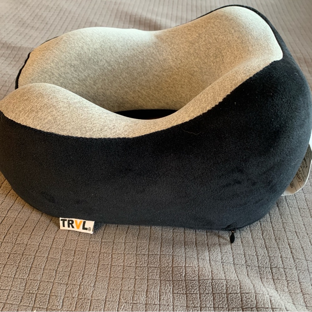 TRVL Black and Gray Travel Neck Pillow